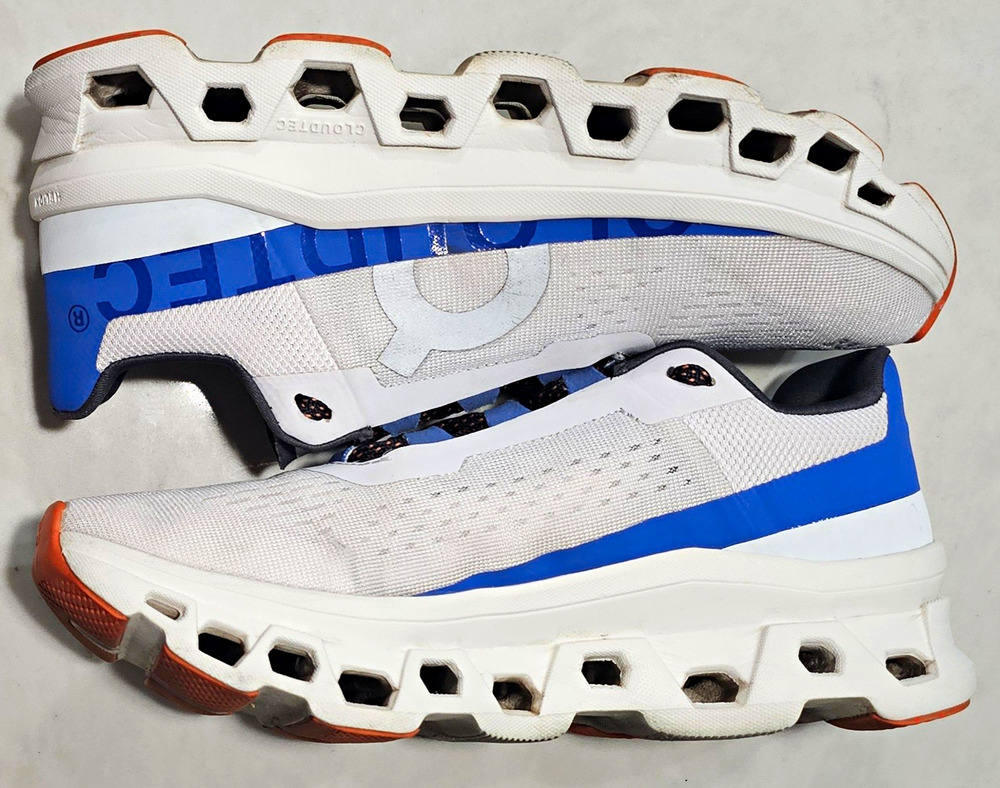 On Cloudmonster Women's Running Shoes US 8.5 Frost Cobalt White Blue 61.98648